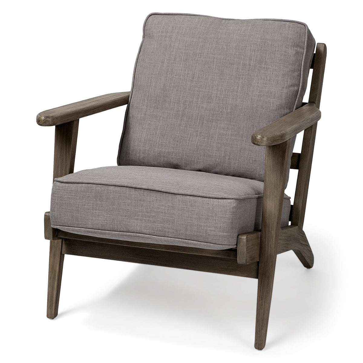Mercana Olympus II Flint Gray Covered Wooden Frame Accent Chair, primary product view