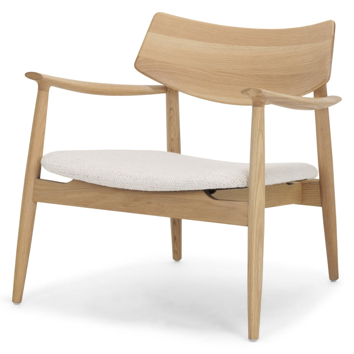 Mercana Haggen Light Brown Oak Wood w/Cream Accent Chair, primary product view