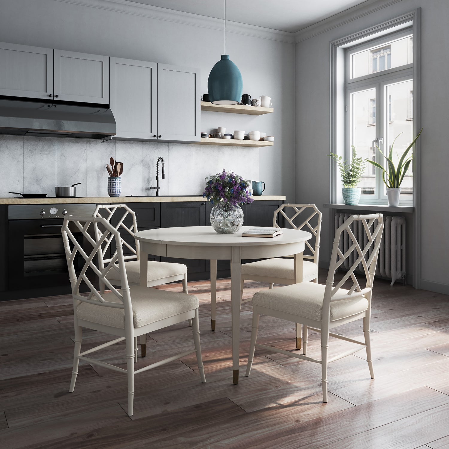 Jonathan Charles Timeless Synodic Swedish Dining Table – Paynes Gray