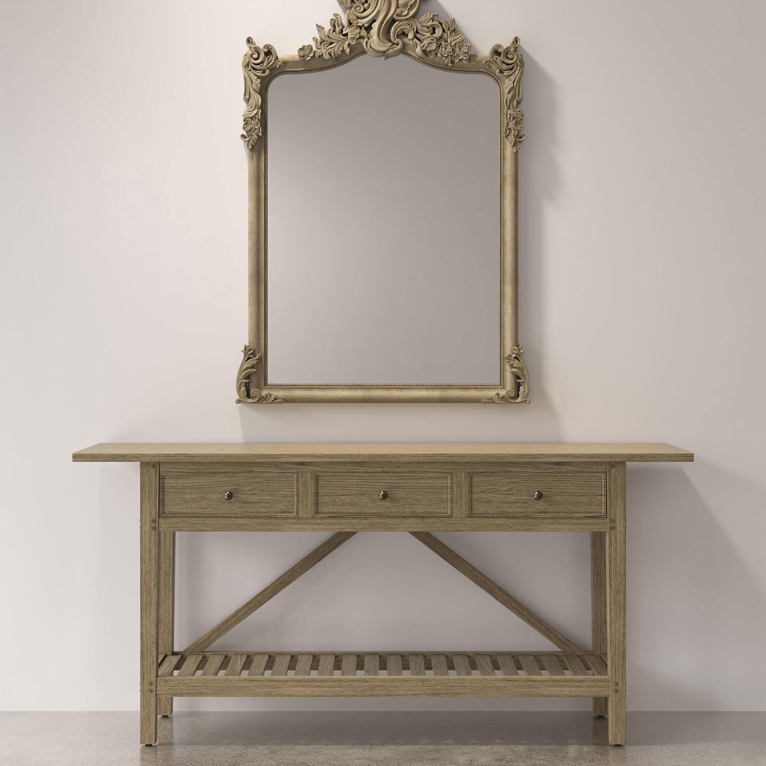 Jonathan Charles Inclination Rustic French Console Table
