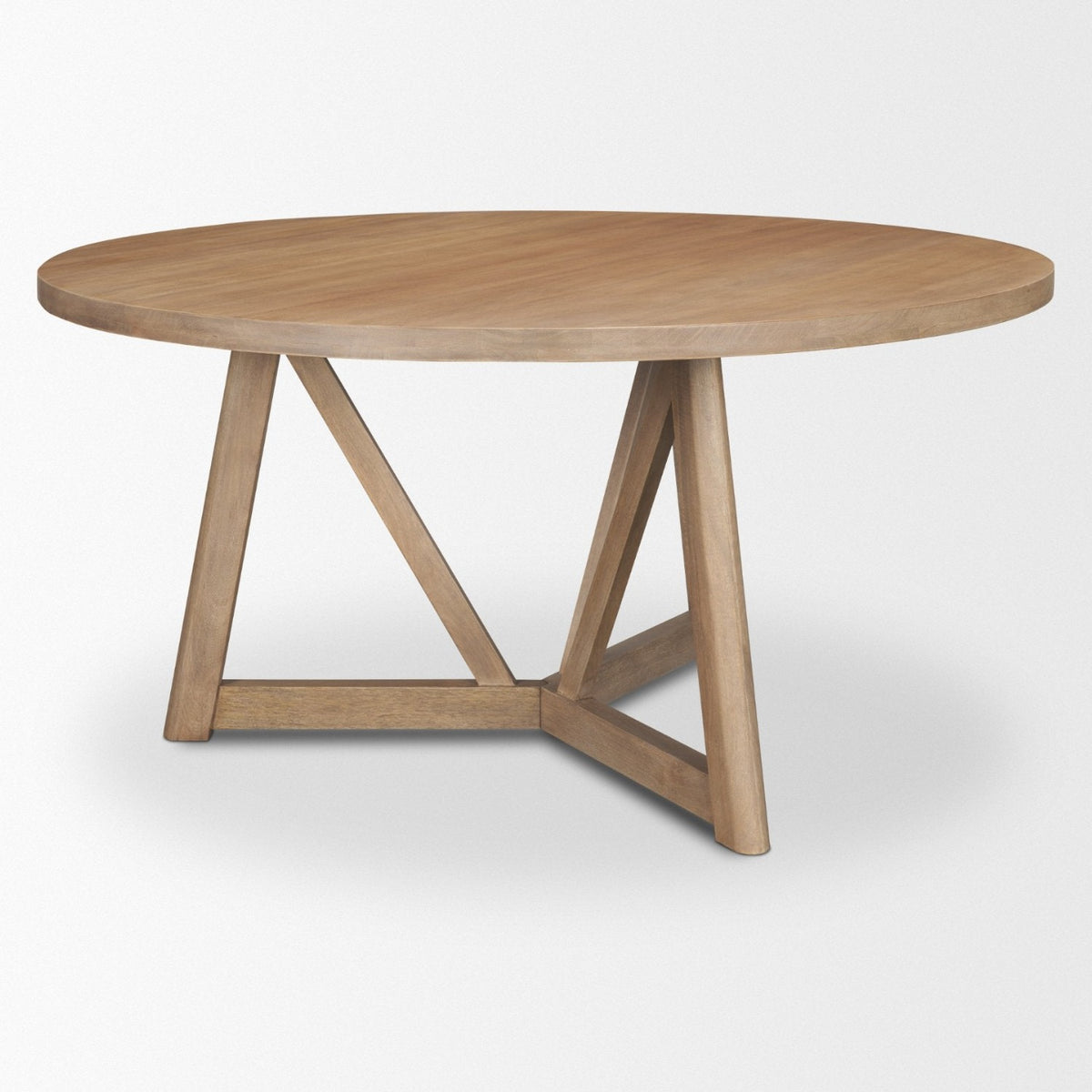 Mercana Legolas 60" Round Dining Table | Modern | Brown Wood | Seats 6