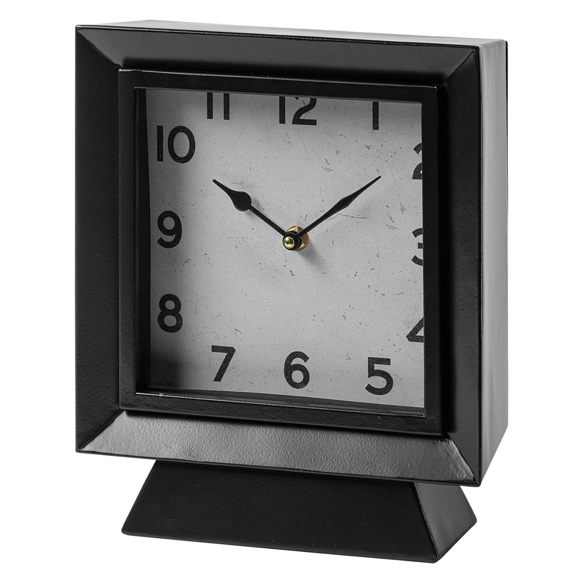 Mercana Ralph Black Metal Square Table Clock, primary product view
