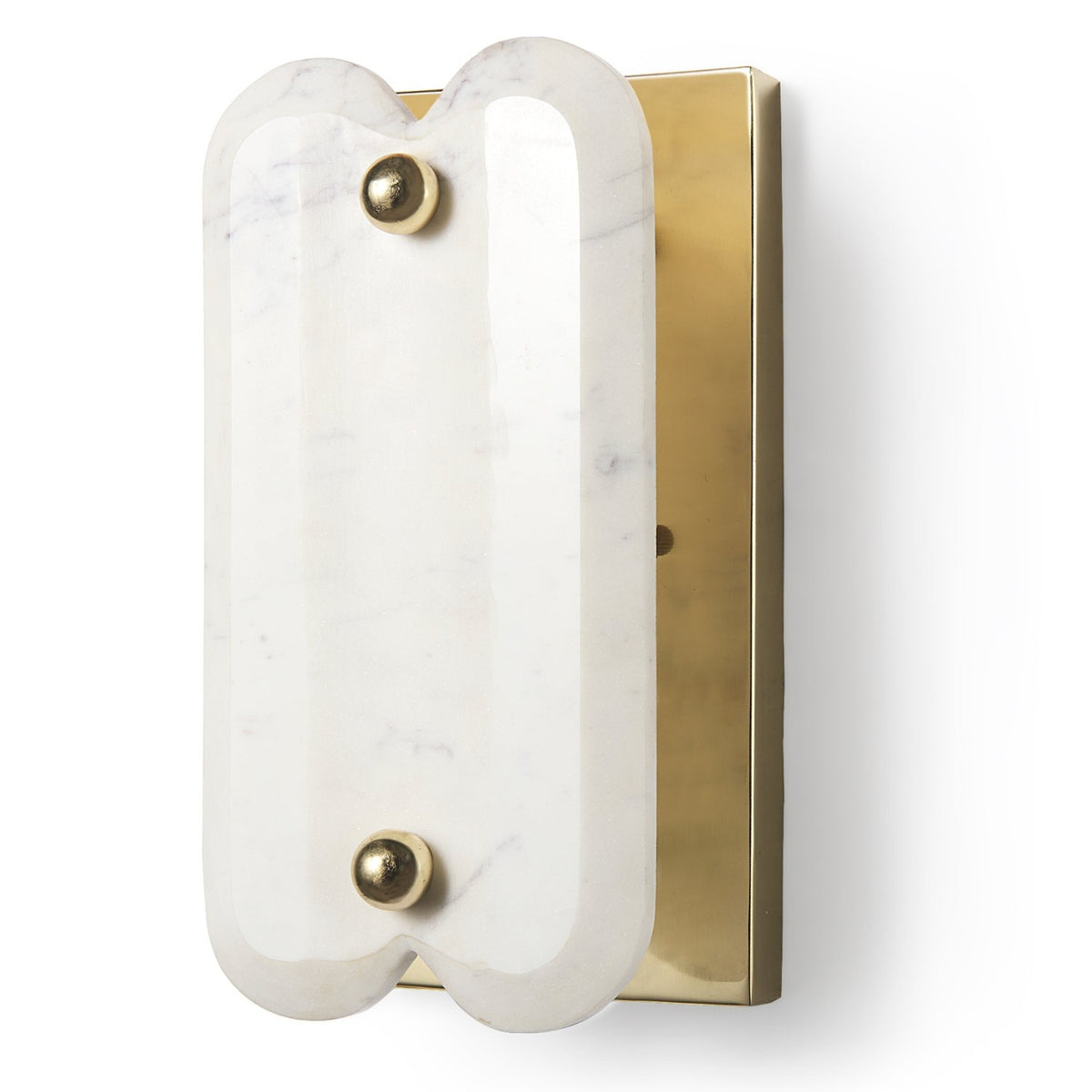 Mercana Stein Gold w/White Marble Shade Wall Sconce, primary product view