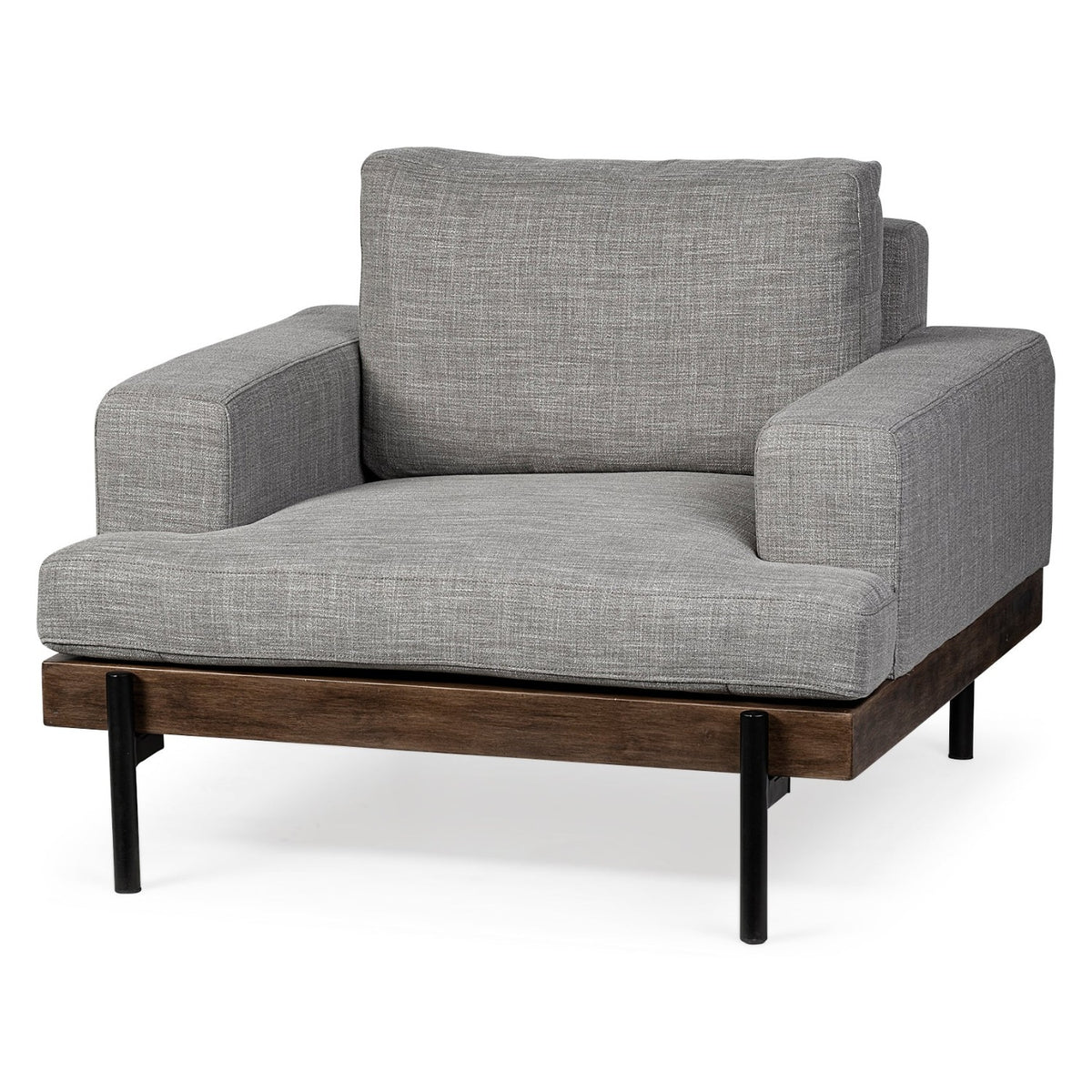 Mercana Colburne Gray w/Wood and Iron Frame Accent Chair, primary product view