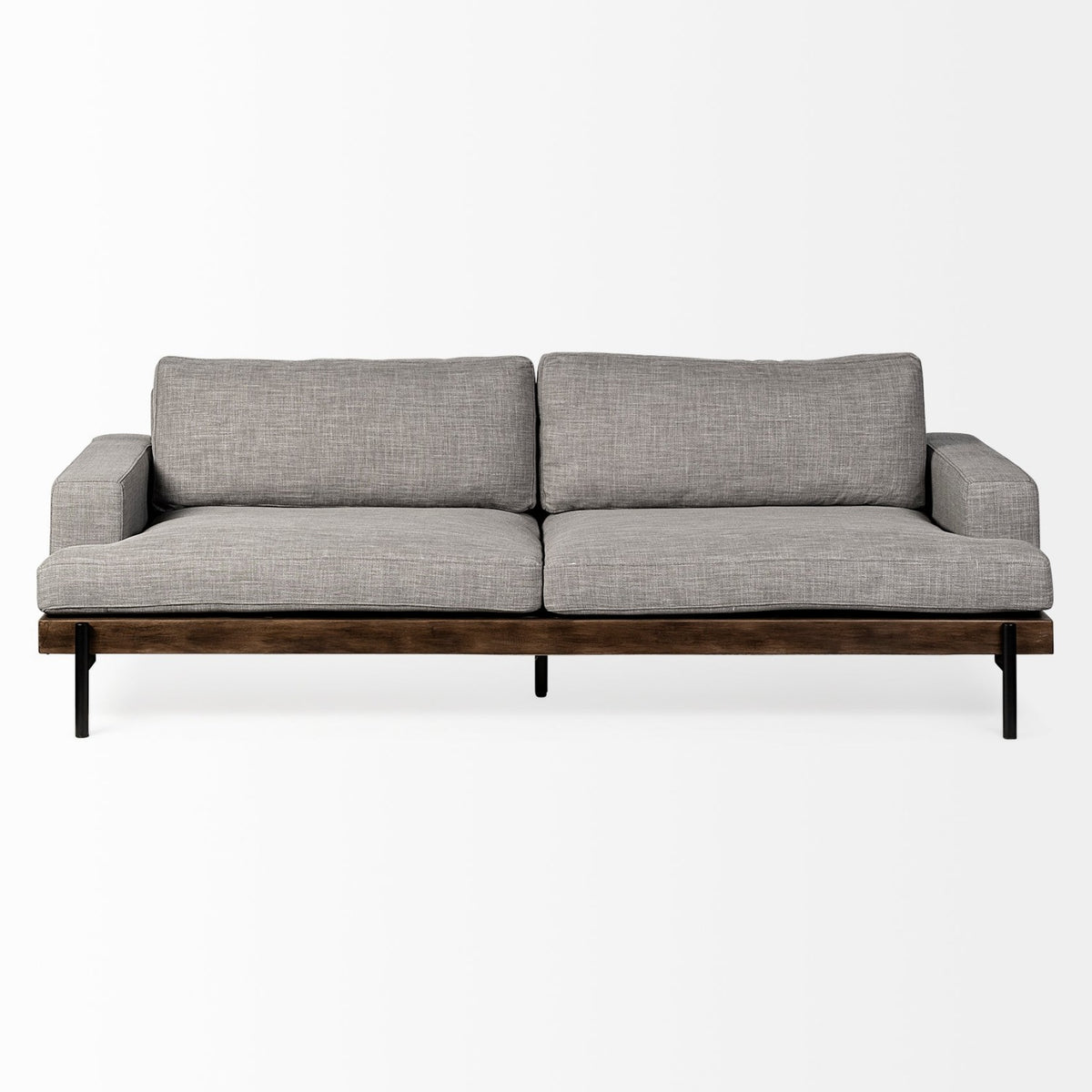 Mercana Colburne II 95" Gray Upholstered Three Seater Sofa