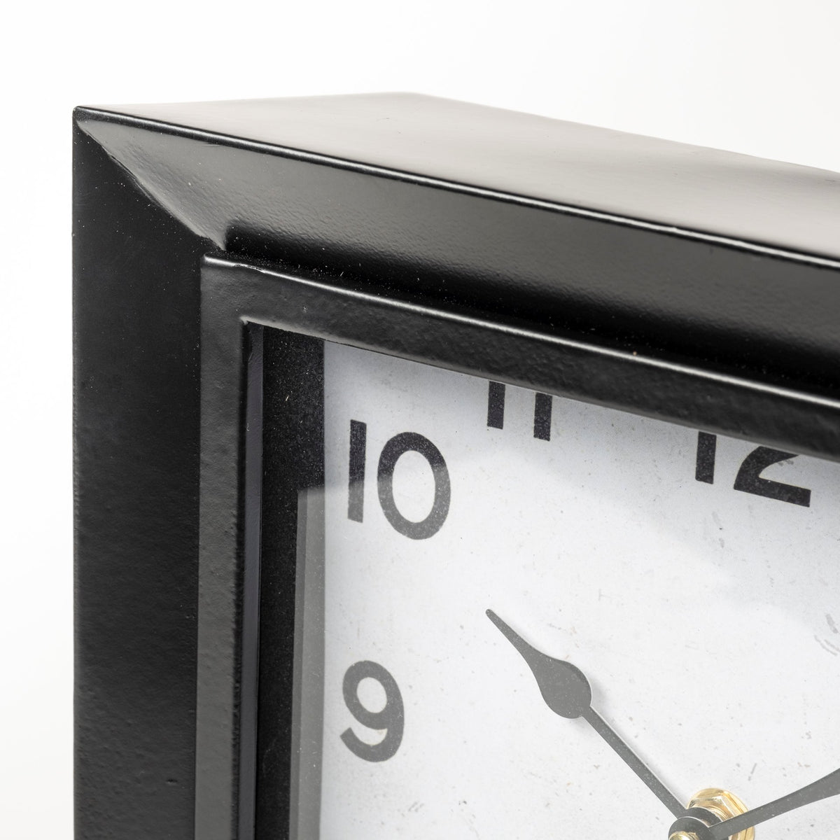 Mercana Ralph I Black Metal Square Table Clock