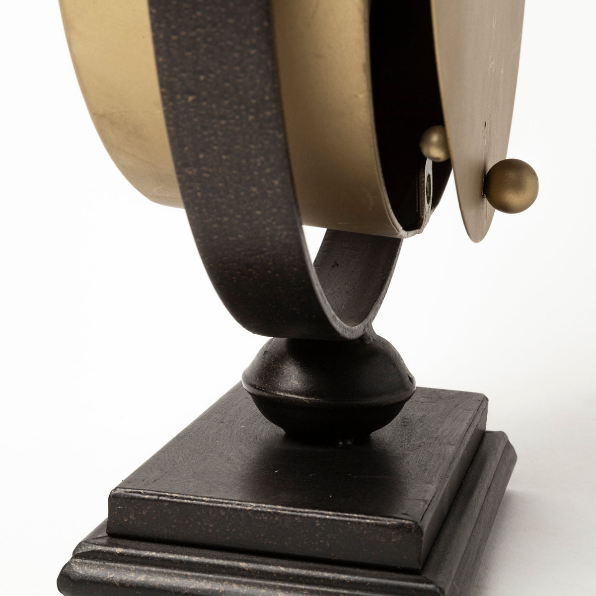 Mercana Houston Gold Metal Half Moon Base Table Clock