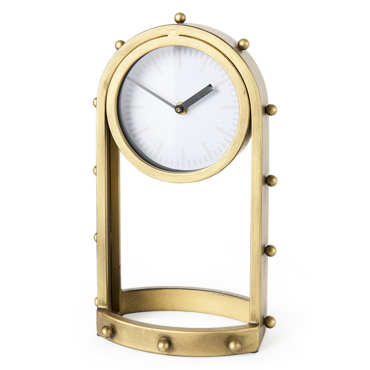 Mercana Marian Gold Studded Table Clock, primary product view
