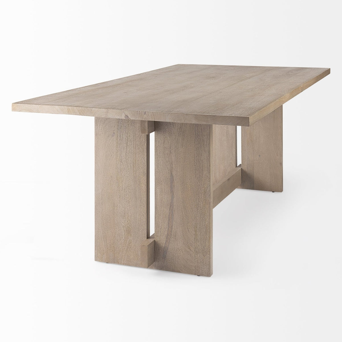 Mercana Aida 84"L x 42"W Rectangular Dining Table | Modern | Light Gray Wood | Seats 8