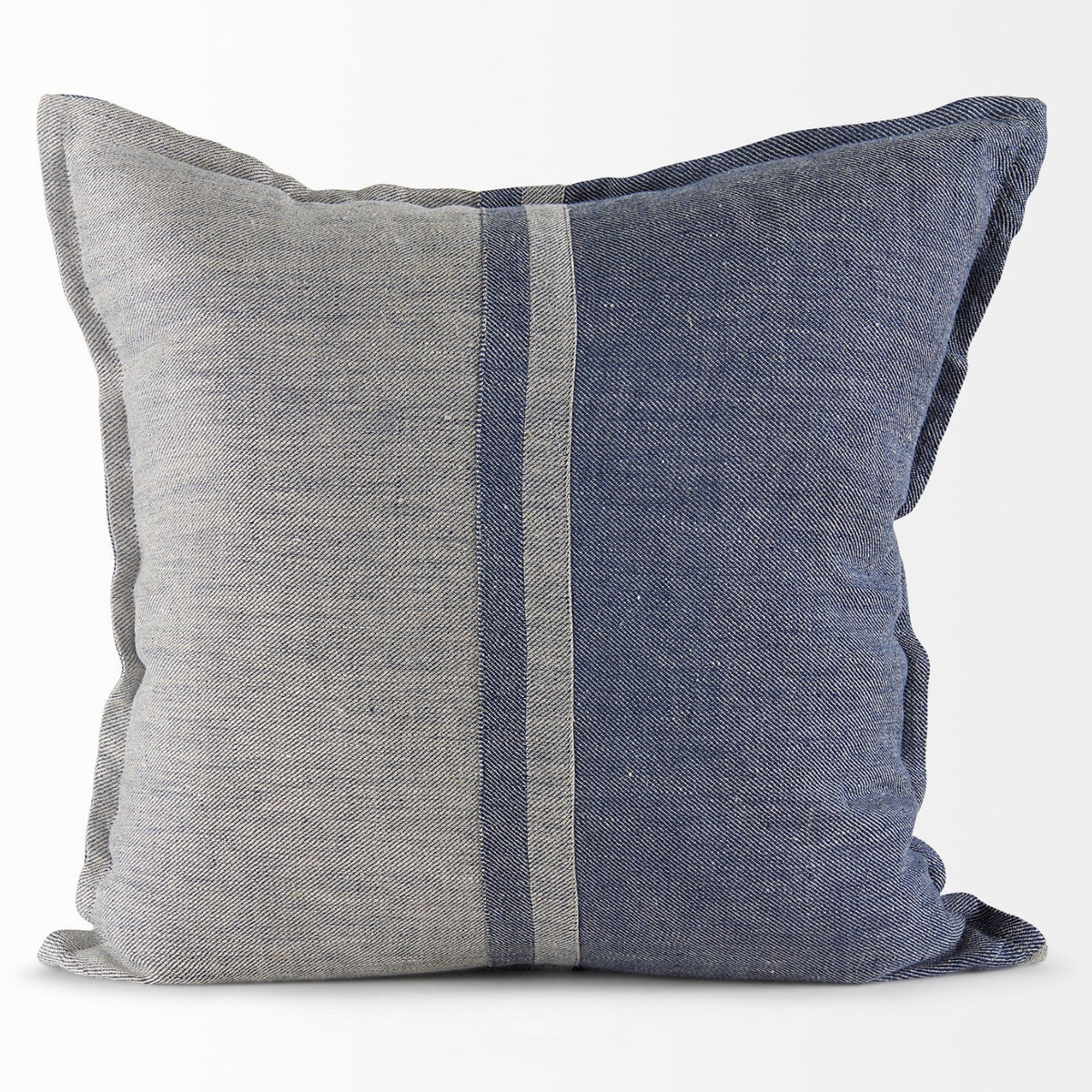Mercana Aubrielle Gray and Blue Color Blocked Pillow Cover, primary product view