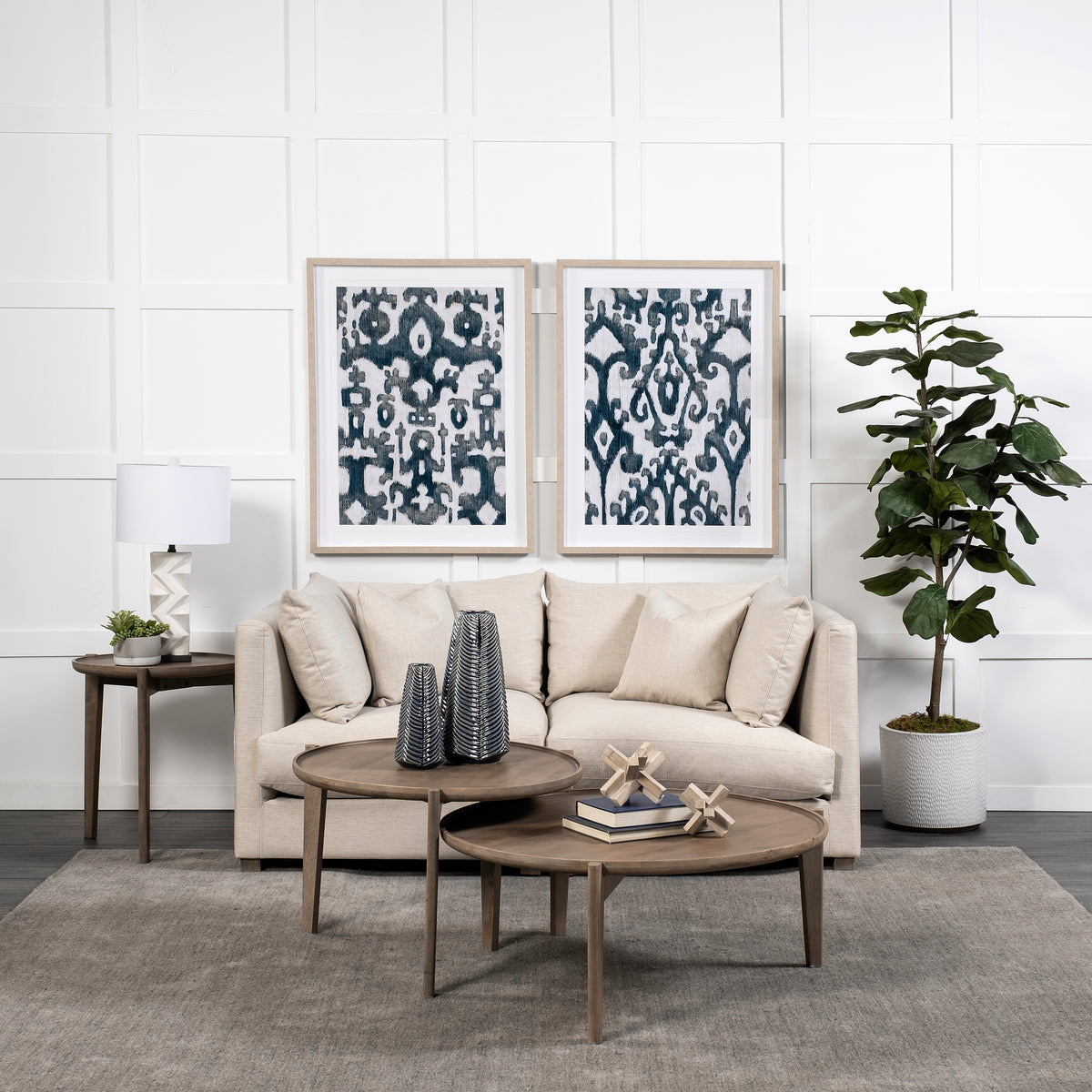 Mercana Valence 2 Piece Beige Modular Sofa Set