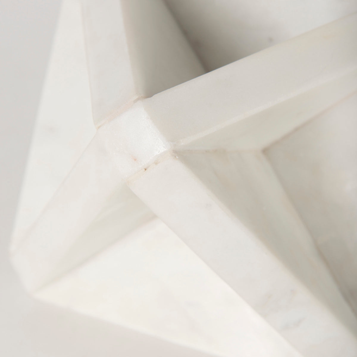 Mercana Sophia 5.5 L x 5.5 W x 8.5 H White Marble Decor Stand