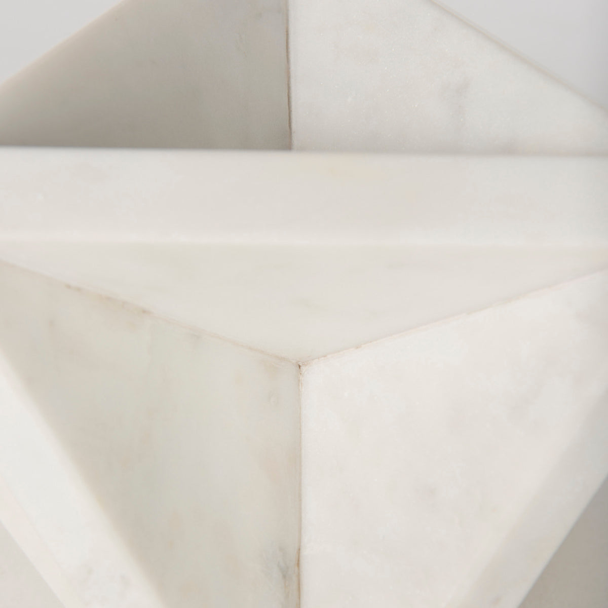 Mercana Sophia 5.5 L x 5.5 W x 8.5 H White Marble Decor Stand