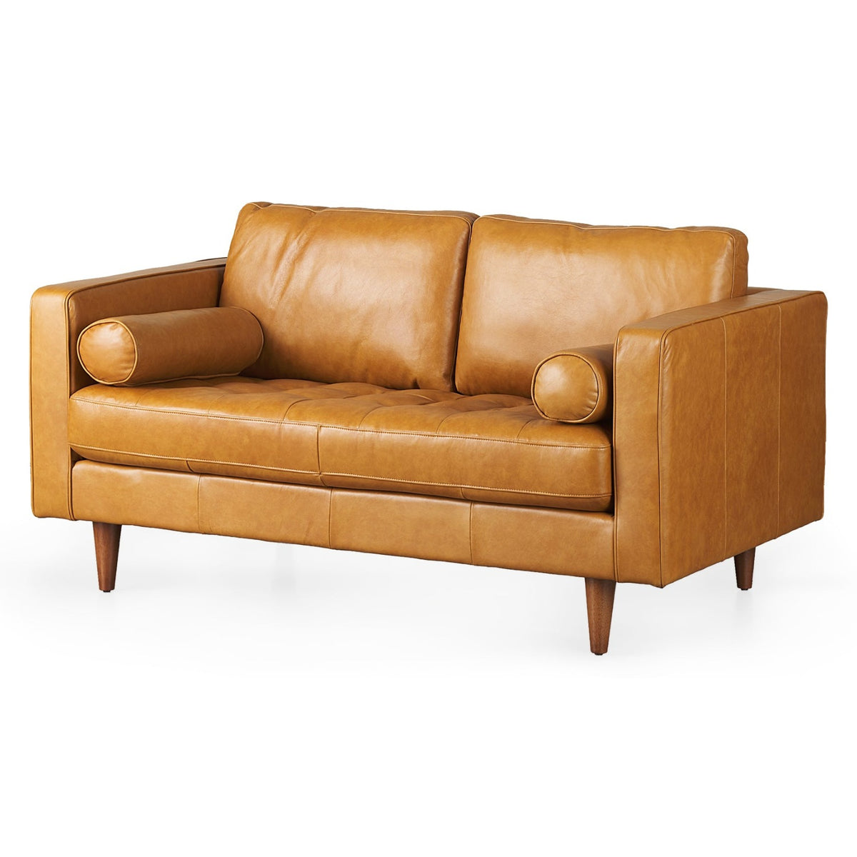 Mercana Svend Tan Leather Loveseat, primary product view