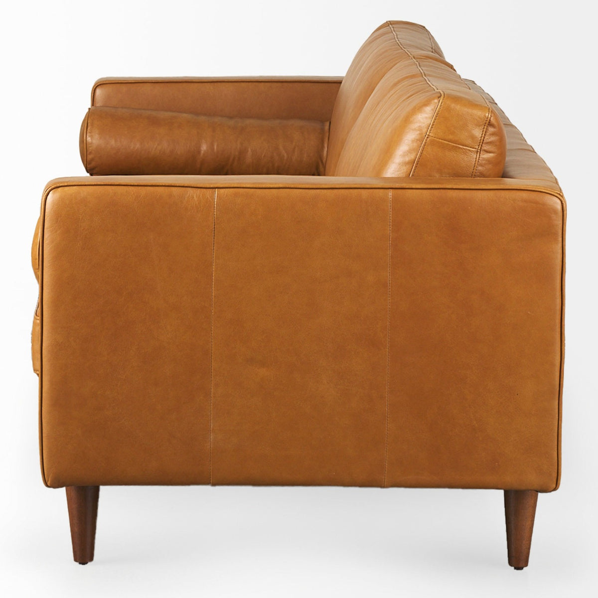 Mercana Svend 88.0L x 38.0W x 34.0H Tan Leather Sofa