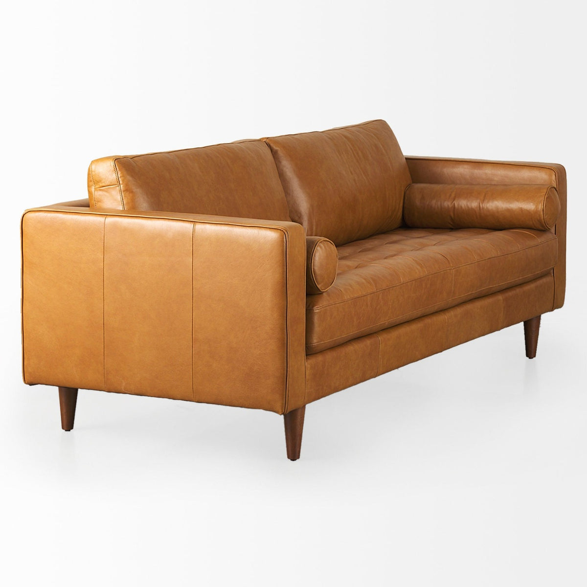 Mercana Svend 88.0L x 38.0W x 34.0H Tan Leather Sofa