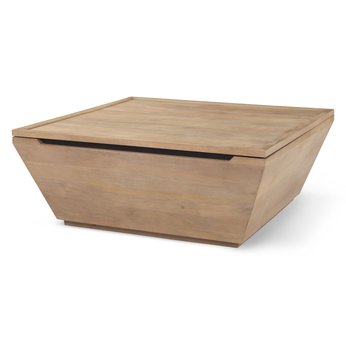 Mercana Wyatt Brown Wood Angular Coffee Table, primary product view