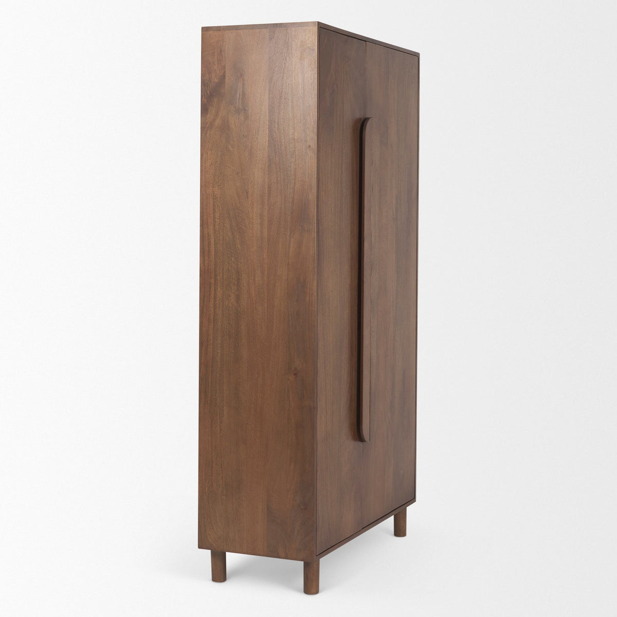 Mercana Astrid 36.0L x 17.0W x 70.0H Medium Brown Solid Wood Armoire