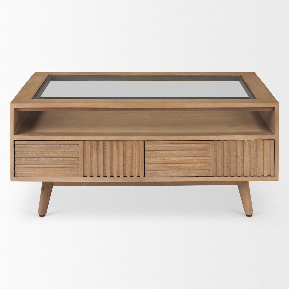 Mercana Sable 38.0L x 27.0W x 18.0H Light Brown Wood Coffee Table