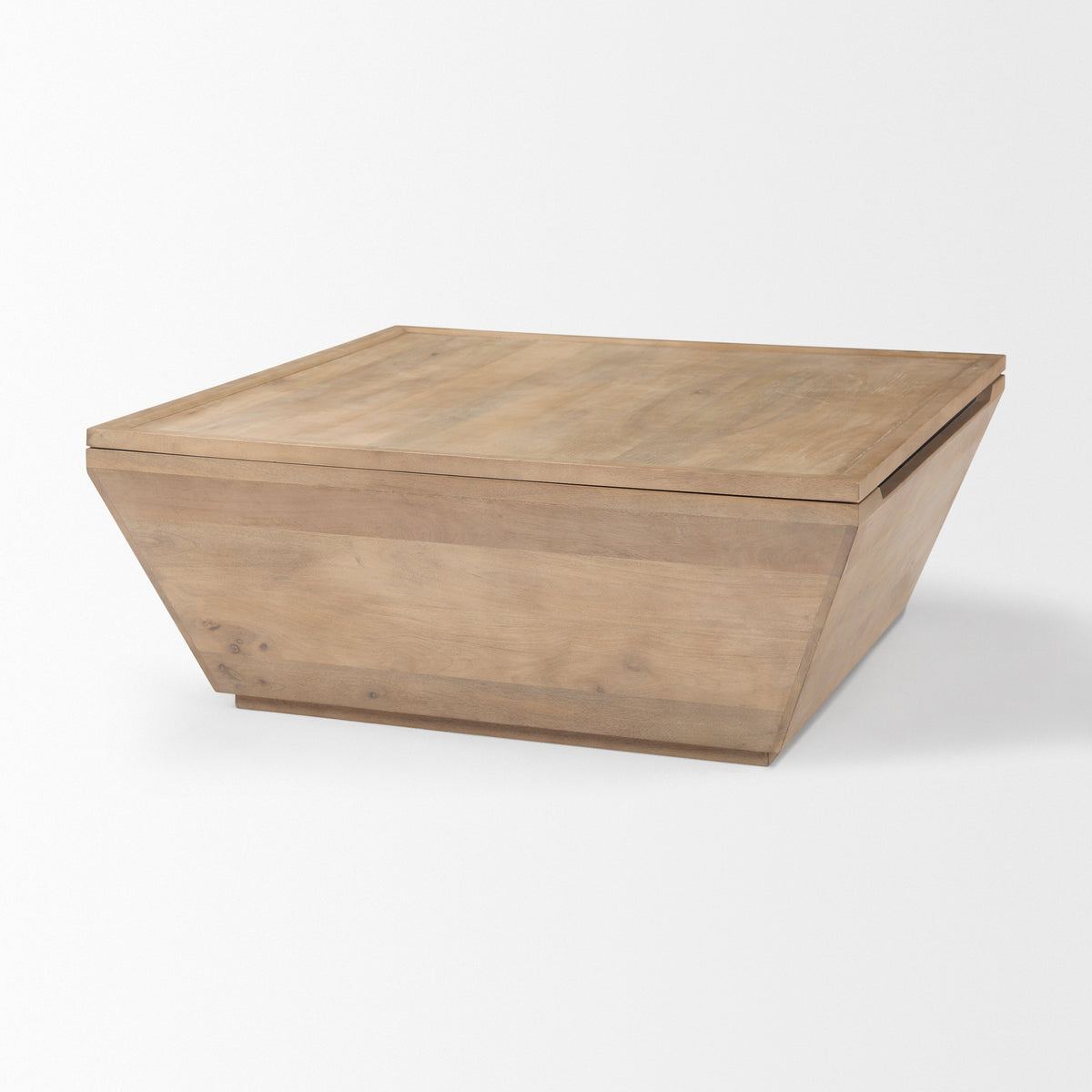 Mercana Wyatt 41.0L x 41.0W x 16.0H Brown Wood Angular Coffee Table
