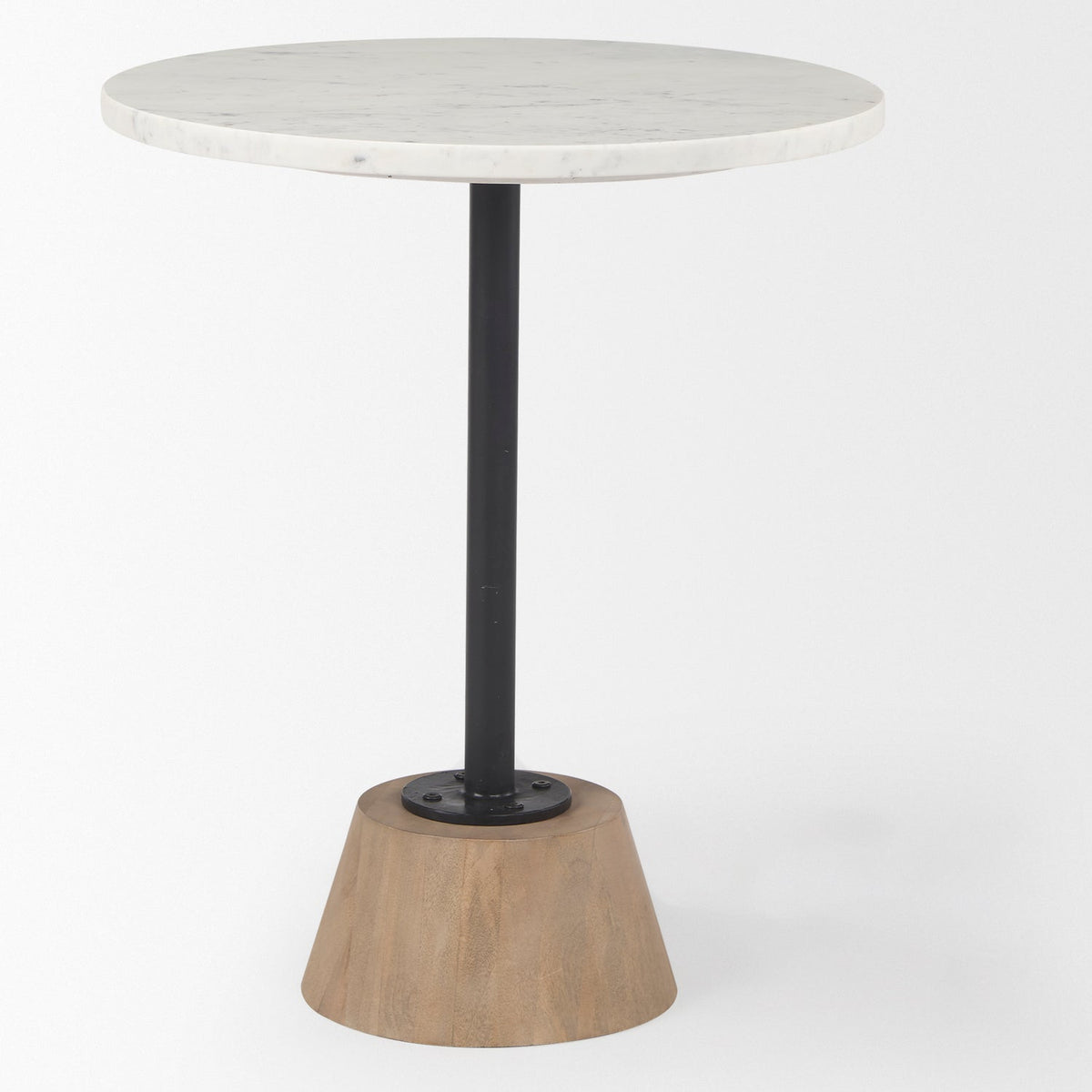 Mercana Maxwell Marble Top Pedestal End/Side Table