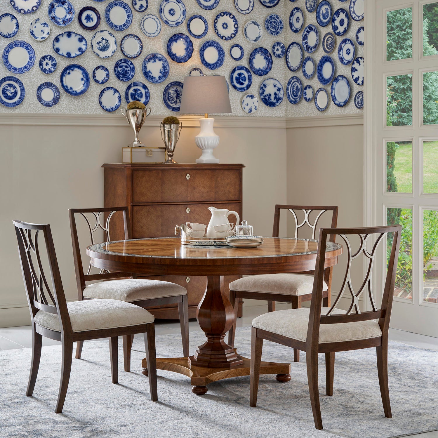 Jonathan Charles Vermeer Pedestal Dining Table