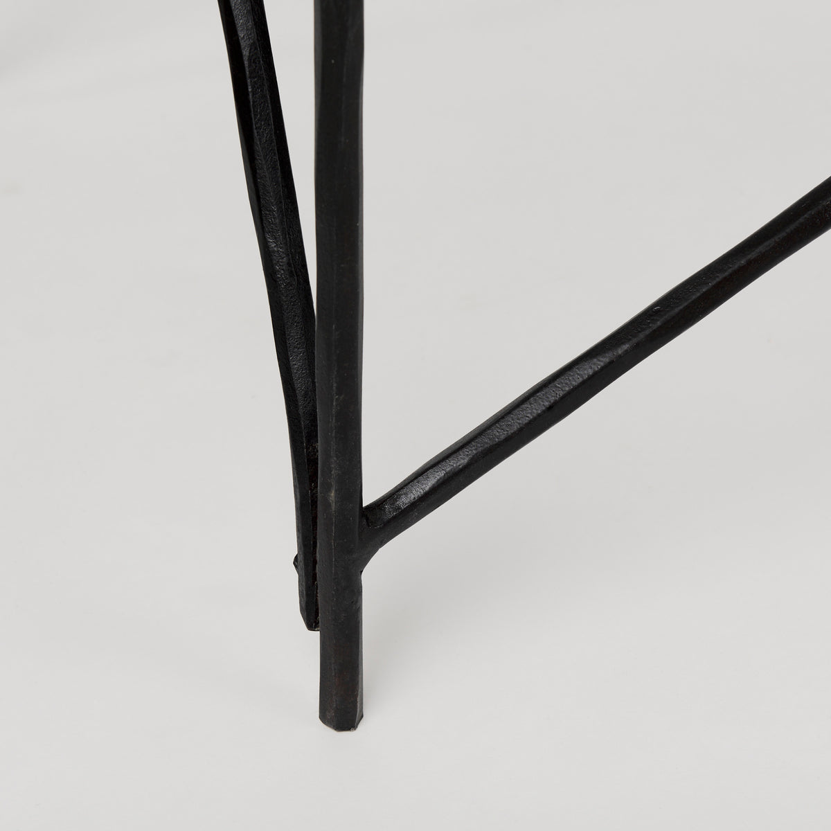 Mercana Lorlei Marble Top w/ Gray Iron Base Console Table