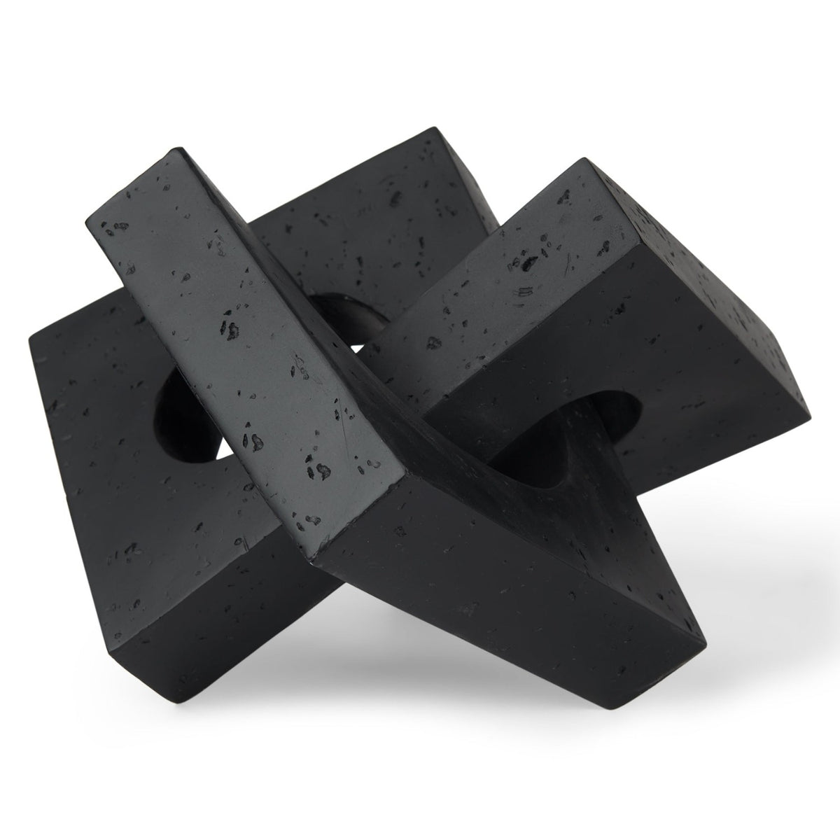 Mercana Linx Large Resin Sculpture Decorative Object in Black, primary product view