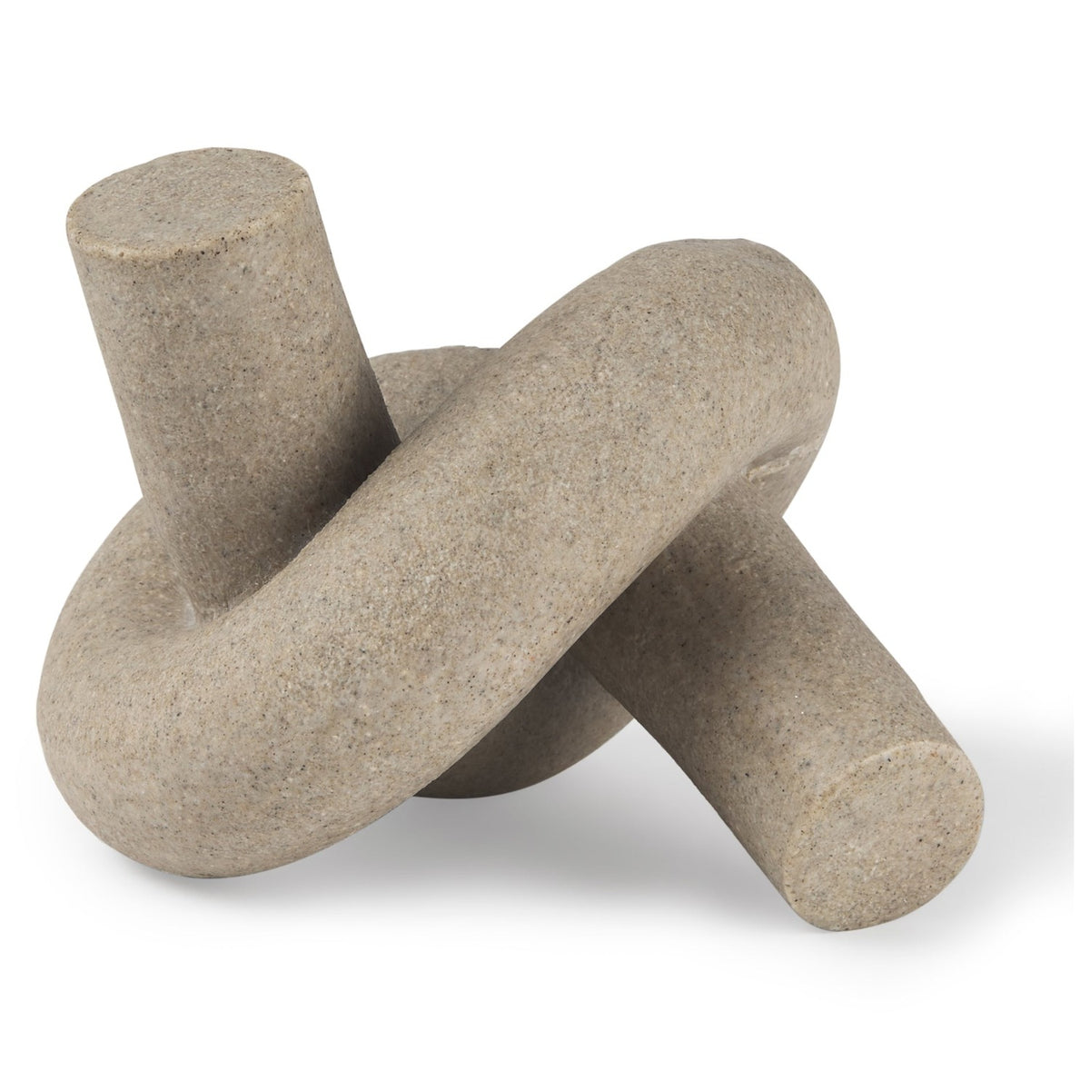 Mercana Otto Sandstone Resin Small Knot Sculpture Decorative Object in Gray, primary product view