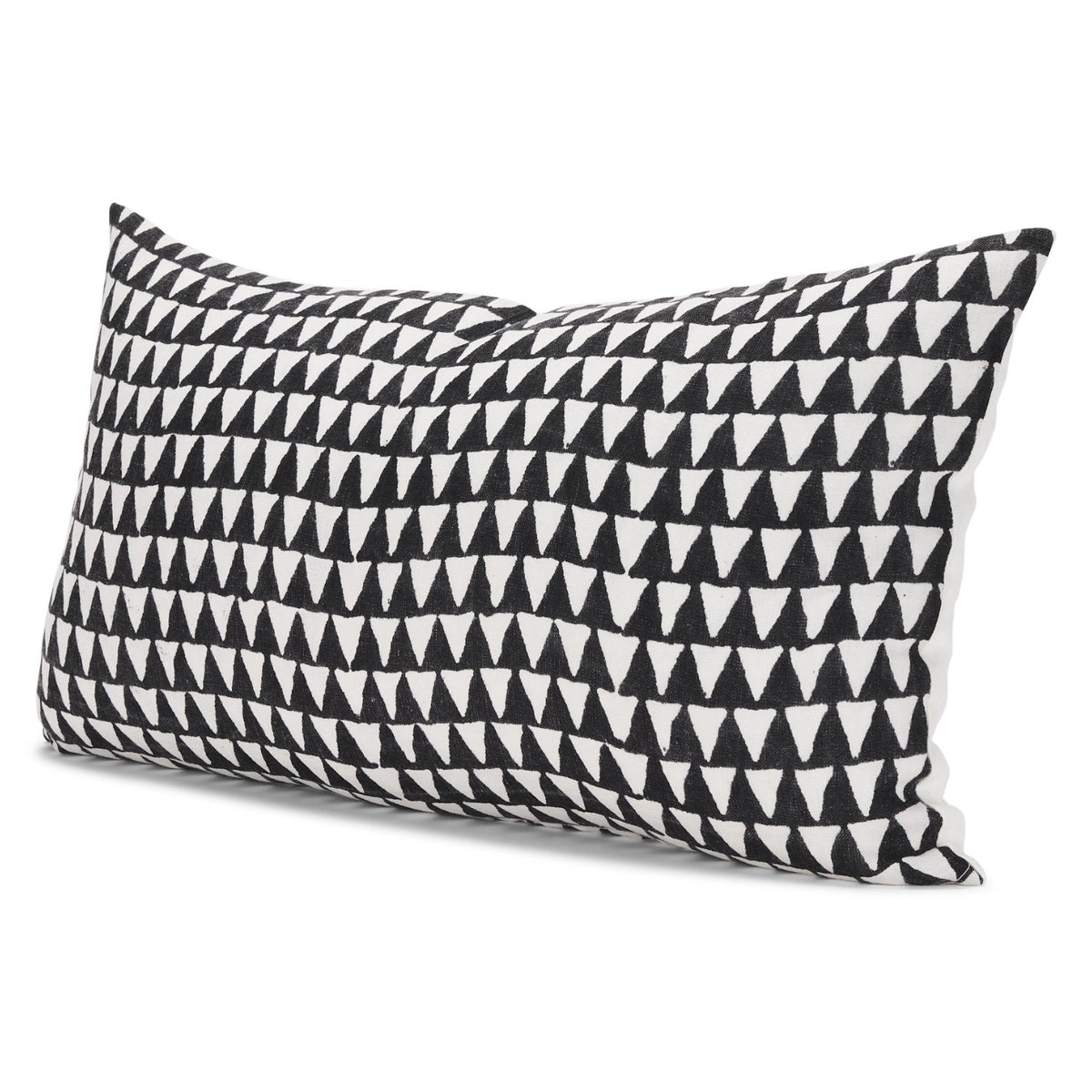 Mercana Jolie Cream w/Black Print Linen Lumbar Pillow Cover, primary product view