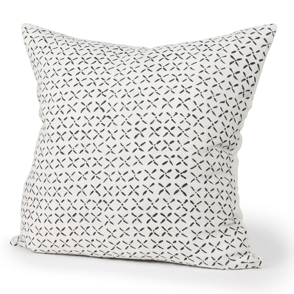 Mercana Jayden Cream w/Black Print Linen Square Pillow Cover, primary product view