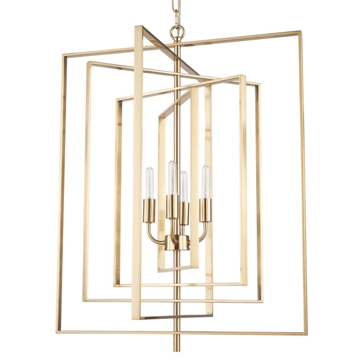 Mercana Colleen Antiqued Gold Metal 4-Light Chandelier, primary product view