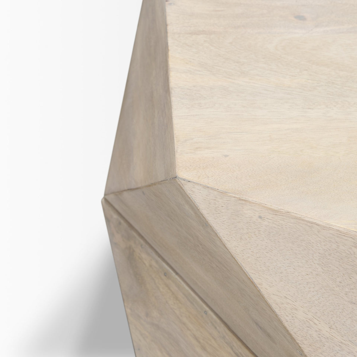 Mercana Arreto 36" Hexagonal Hinged Solid Wood Top and Base Coffee Table