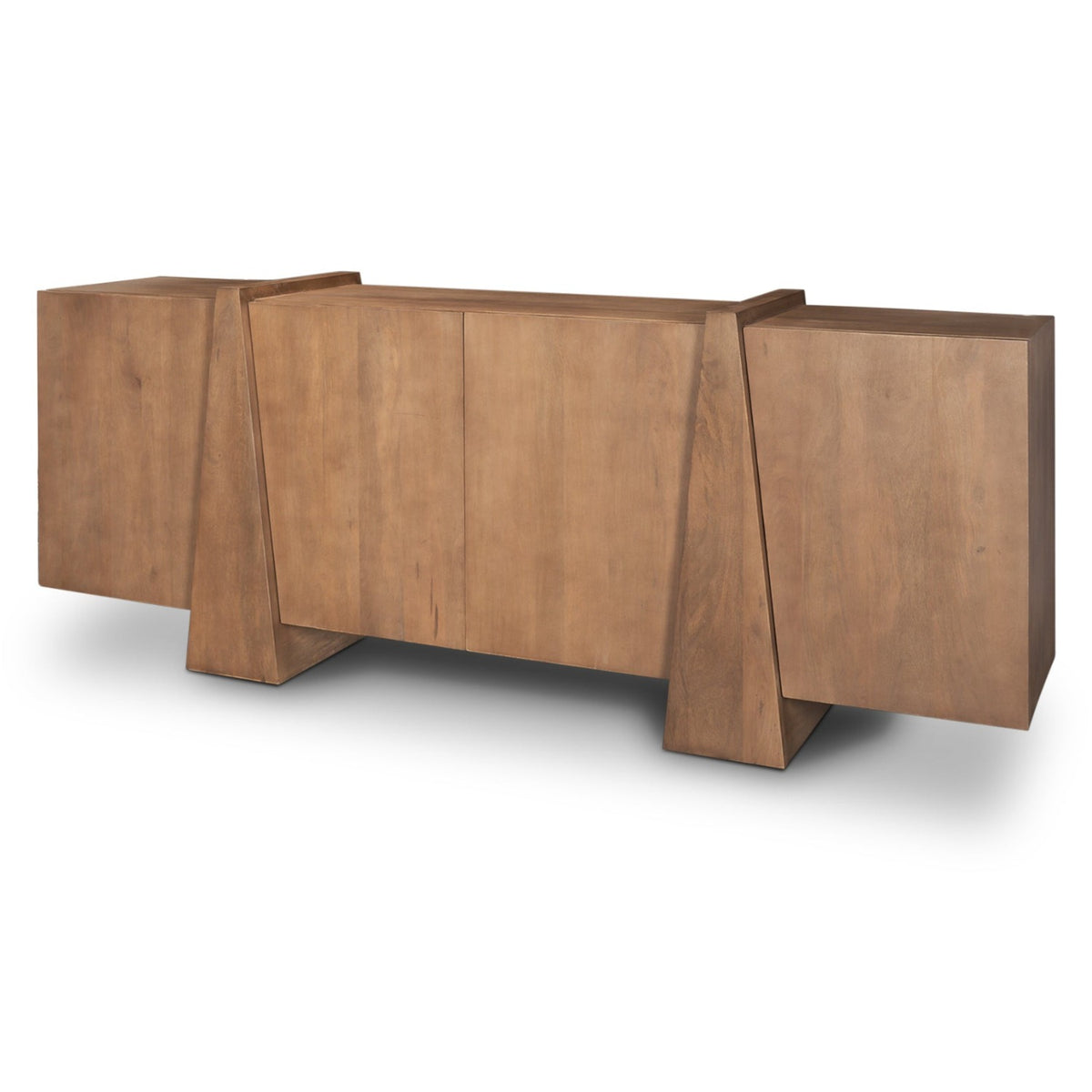 Mercana Eula Medium Brown Wood 4-Door Sideboard, primary product view