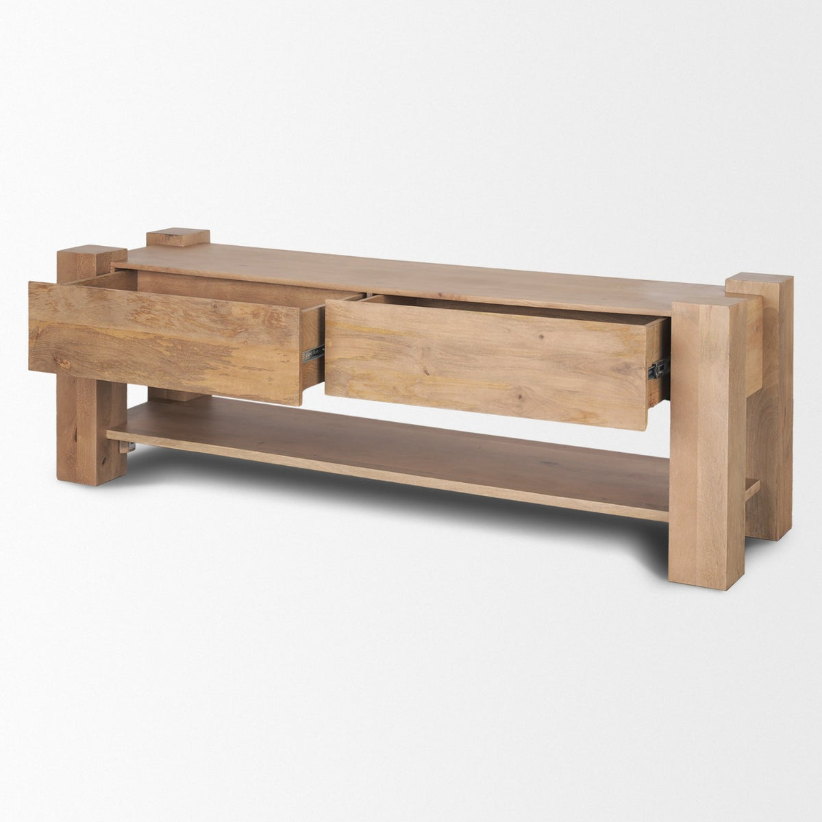 Mercana Beth Light Brown Wood Media Console