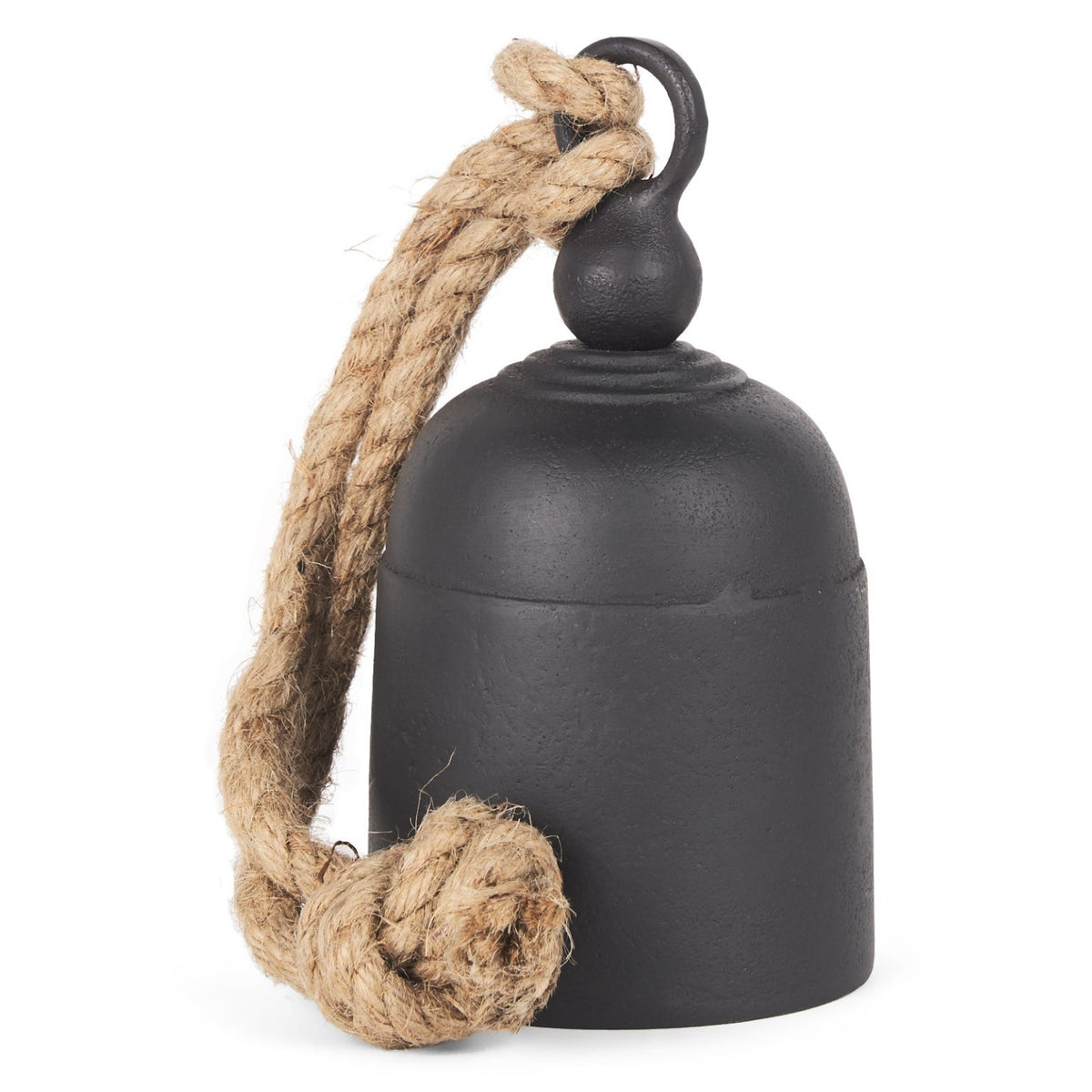 Mercana Quincy Small Matte Black Metal Decorative Bell Object, primary product view