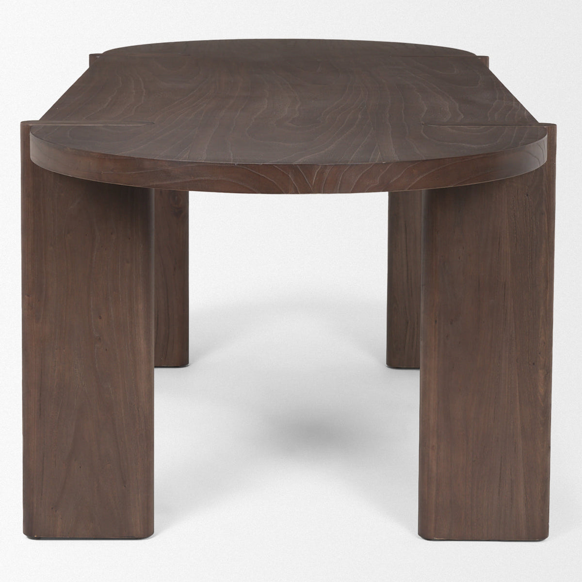 Mercana Sohan 91"L x 38"W Oval Dining Table | Dark Brown Wood | Seats 8