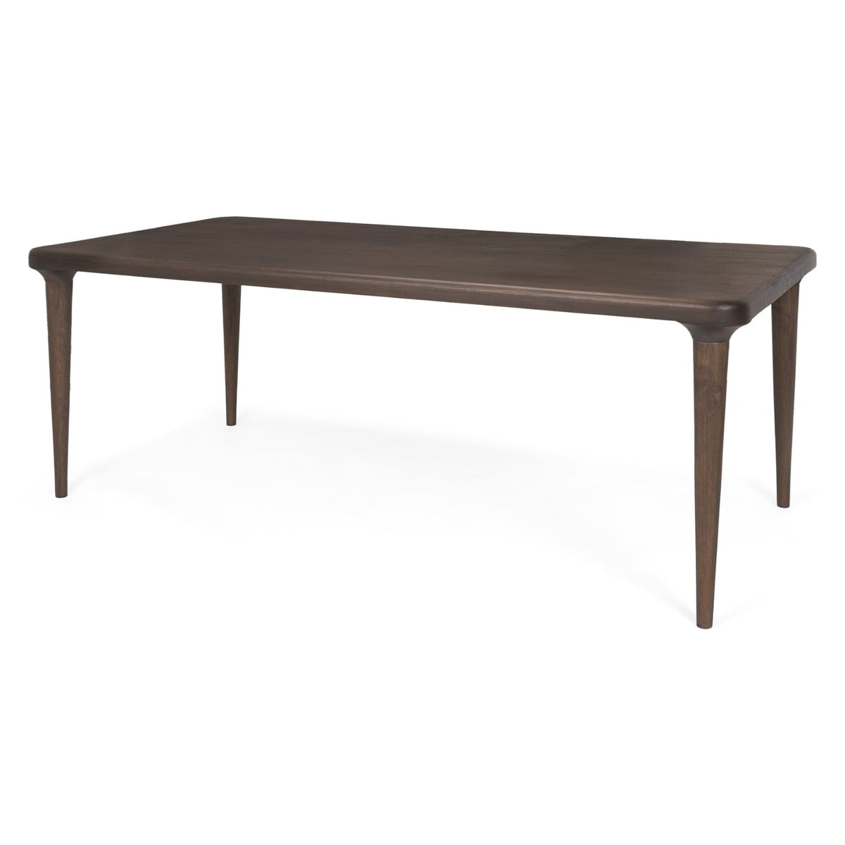 Mercana Suvan Med-Dark Brown Wood 84in Rectangular Dining Table, primary product view