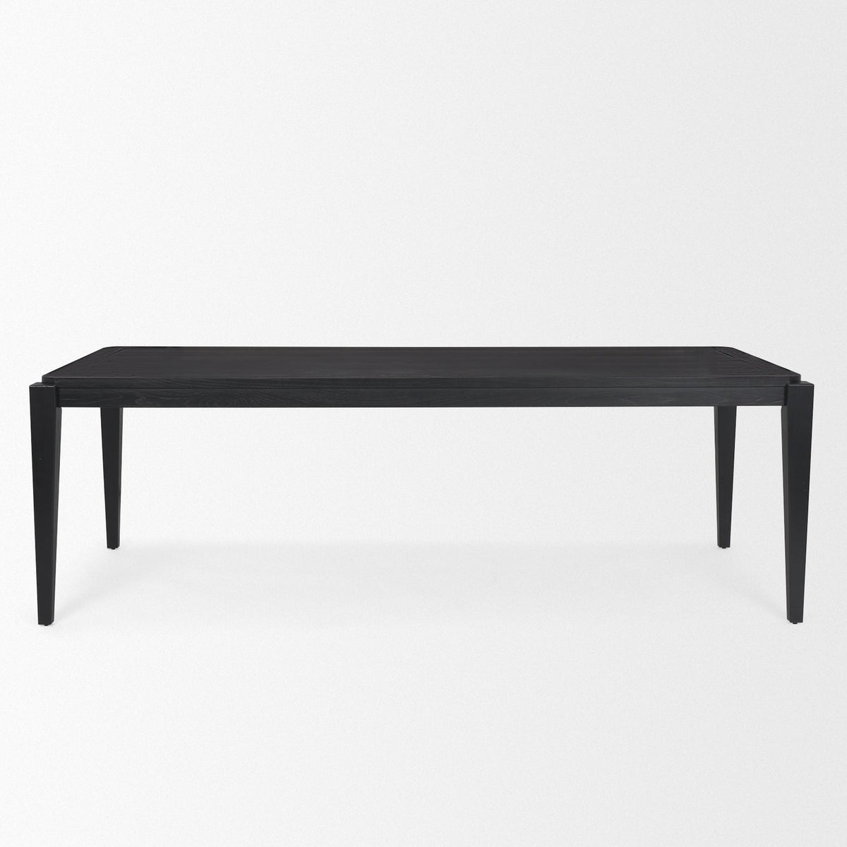 Mercana Teva 92"L x 39"W Rectangular Dining Table | Modern | Black Wood | Seats 8