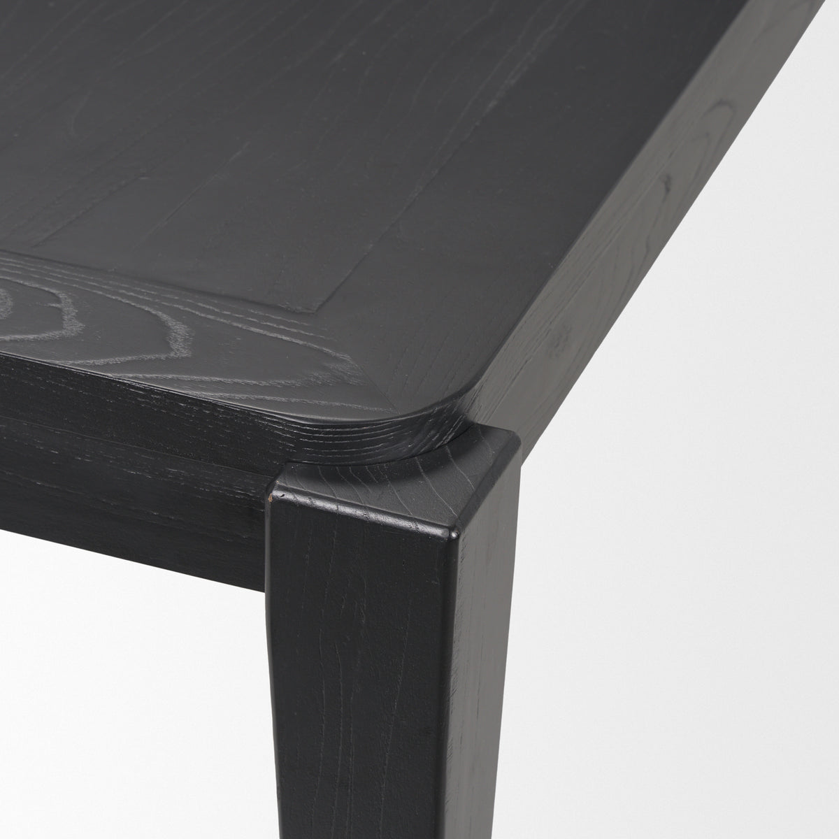 Mercana Teva 92"L x 39"W Rectangular Dining Table | Modern | Black Wood | Seats 8