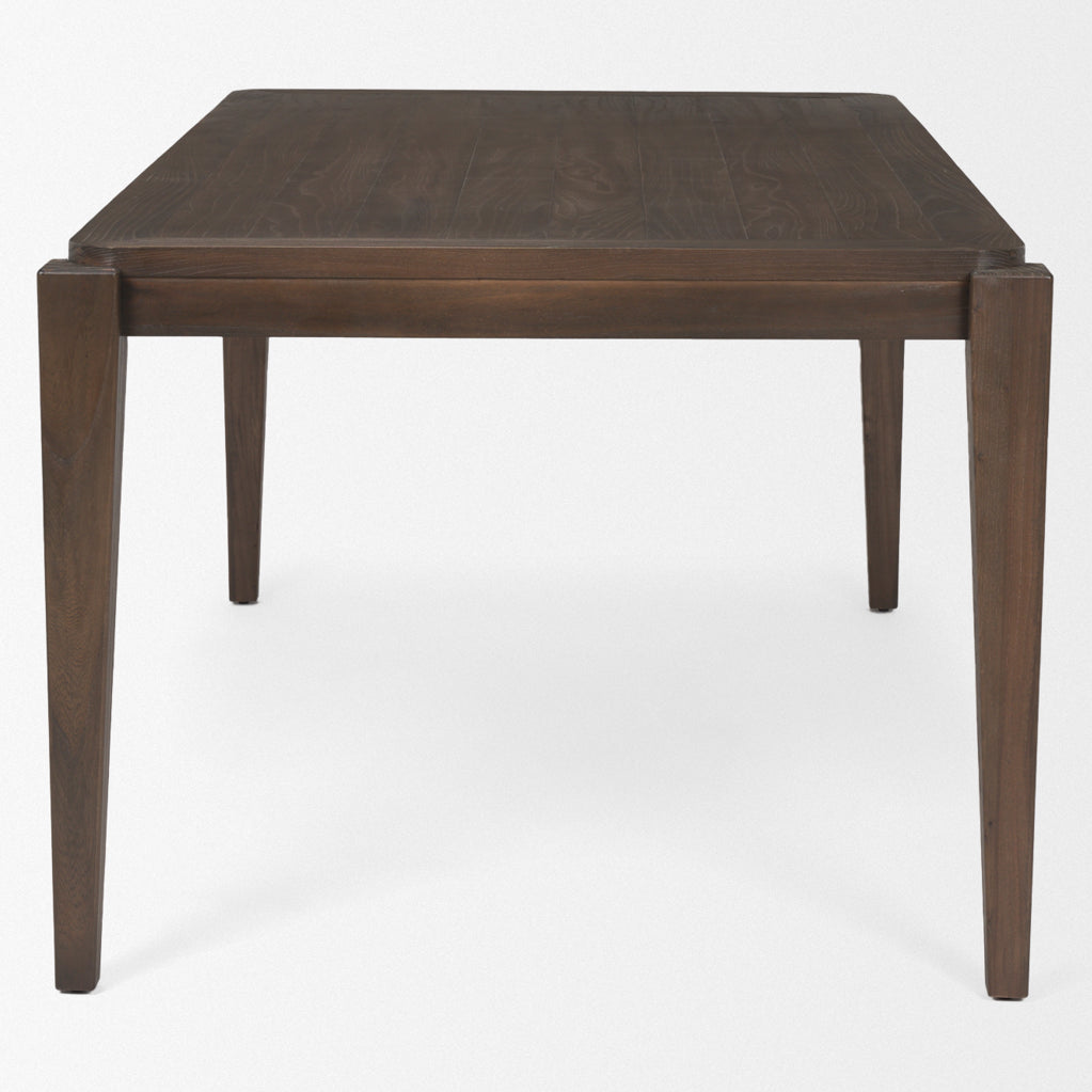 Mercana Teva 72"L x 39"W Rectangular Dining Table | Modern | Dark Brown Wood | Seats 6