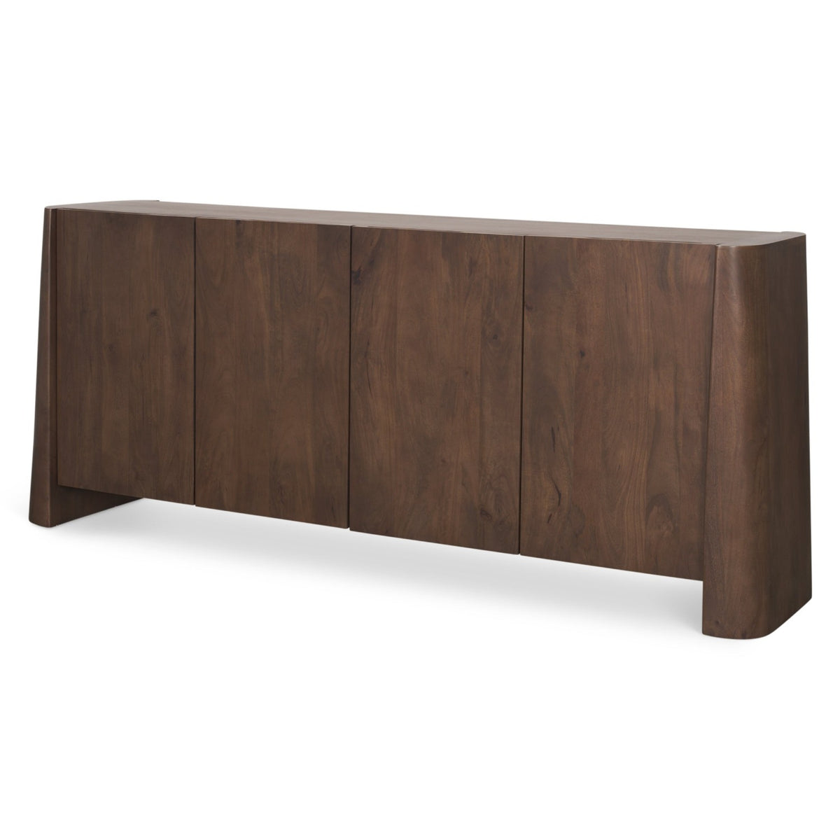 Mercana Tammar Brown Wood 4-Door Sideboard in Medium Brown, primary product view