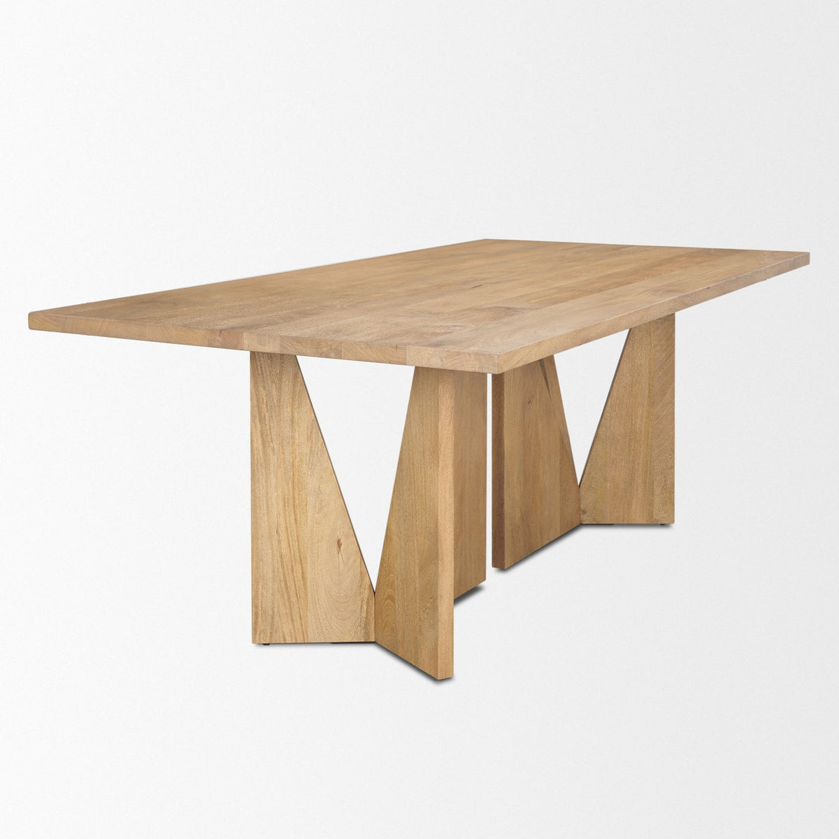 Mercana Tarro 84"L x 42"W Rectangular Dining Table | Light Brown Wood | Seats 8