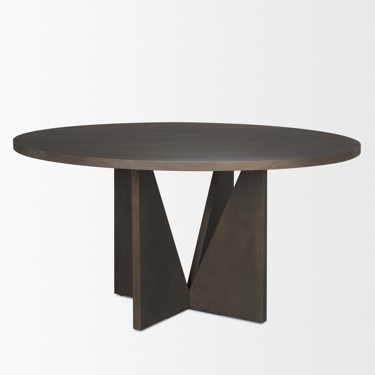 Mercana Tarro 60" Round Dining Table | Espresso Wood | Seats 6