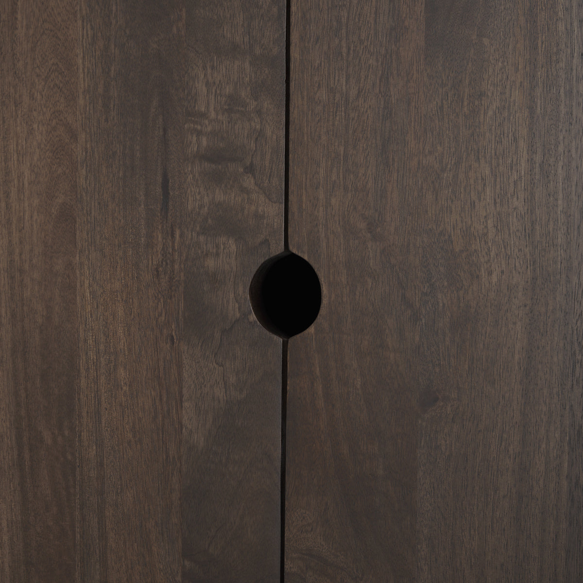 Mercana Wallen Solid Dark Brown Wood Curio Cabinet