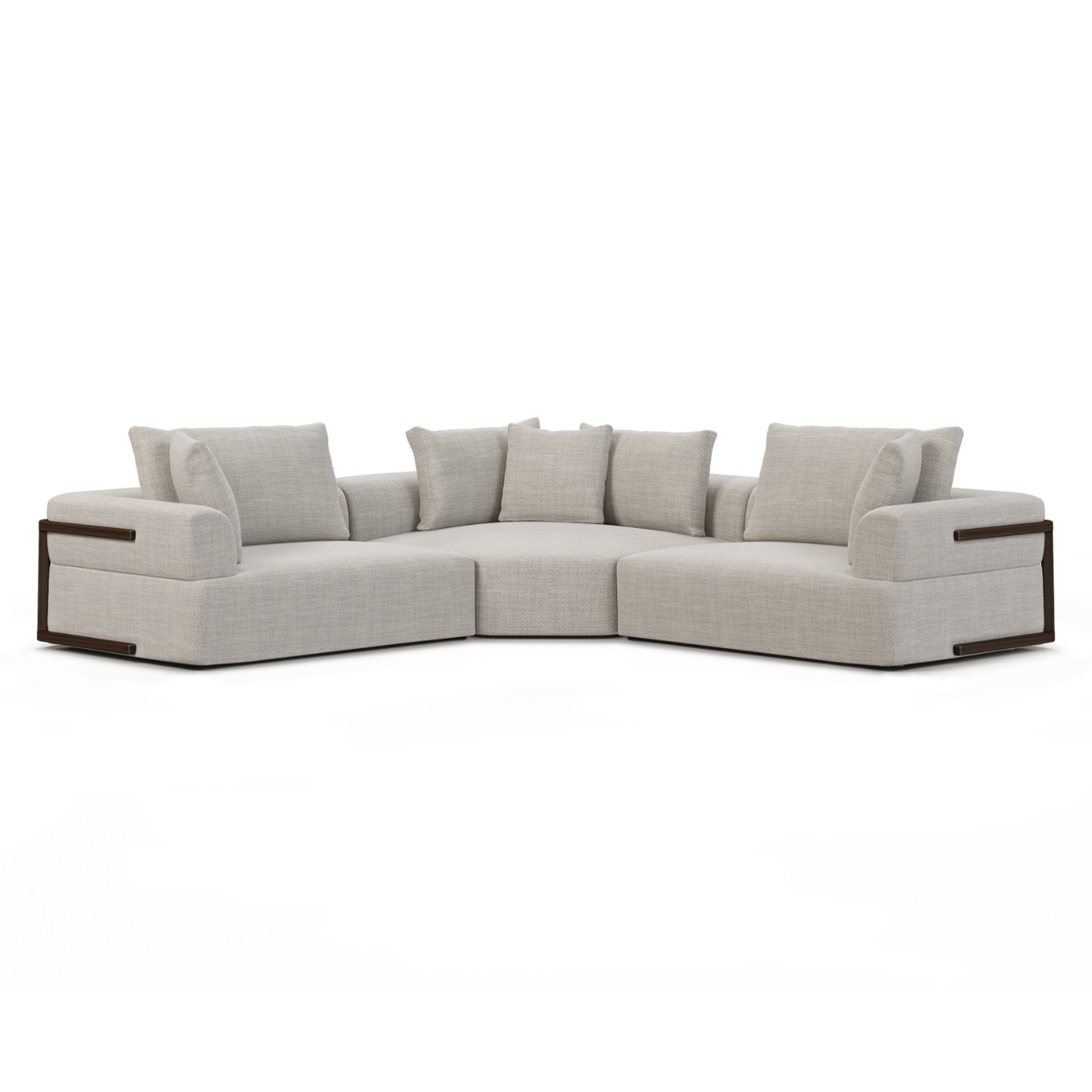 Mercana Warner Gray 3 Piece Sofa Set w/Corner Piece, primary product view