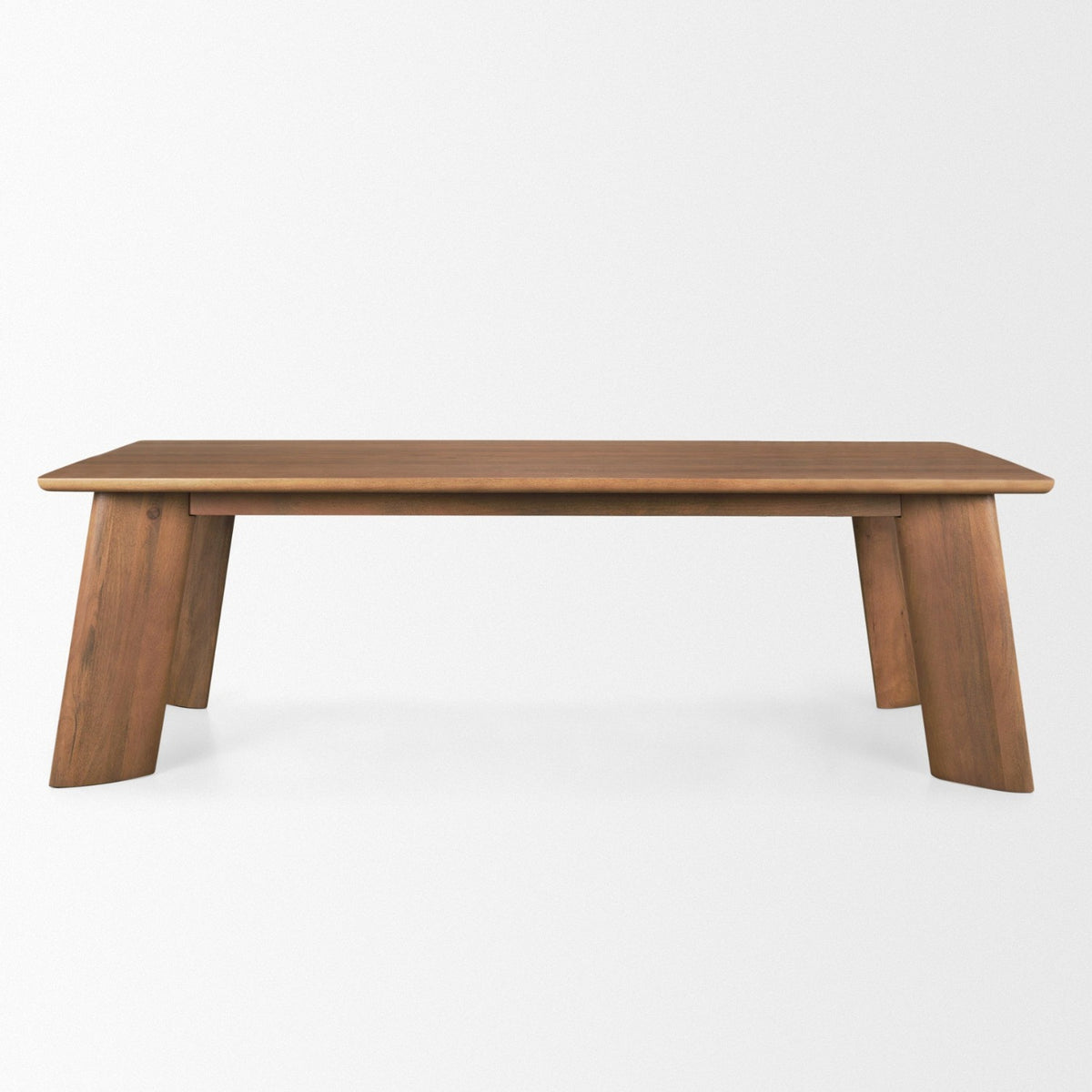 Mercana Jonan 94"L x 42"W Rectangular Dining Table | Med Brown Wood | Seats 8