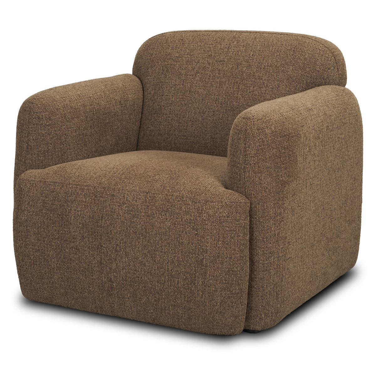 Mercana Saga Textured Brown Plush Upholstered Chair, primary product view