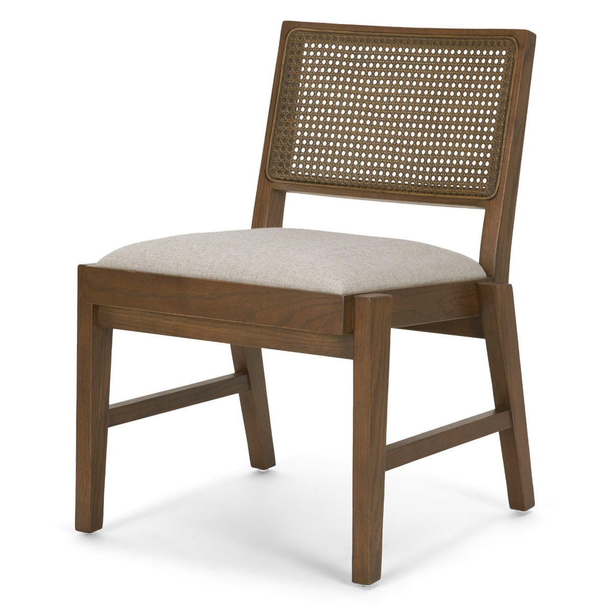 Mercana Reid Cream w/Brown Wood Cane Back Dining Side Chair Set of 2, primary product view