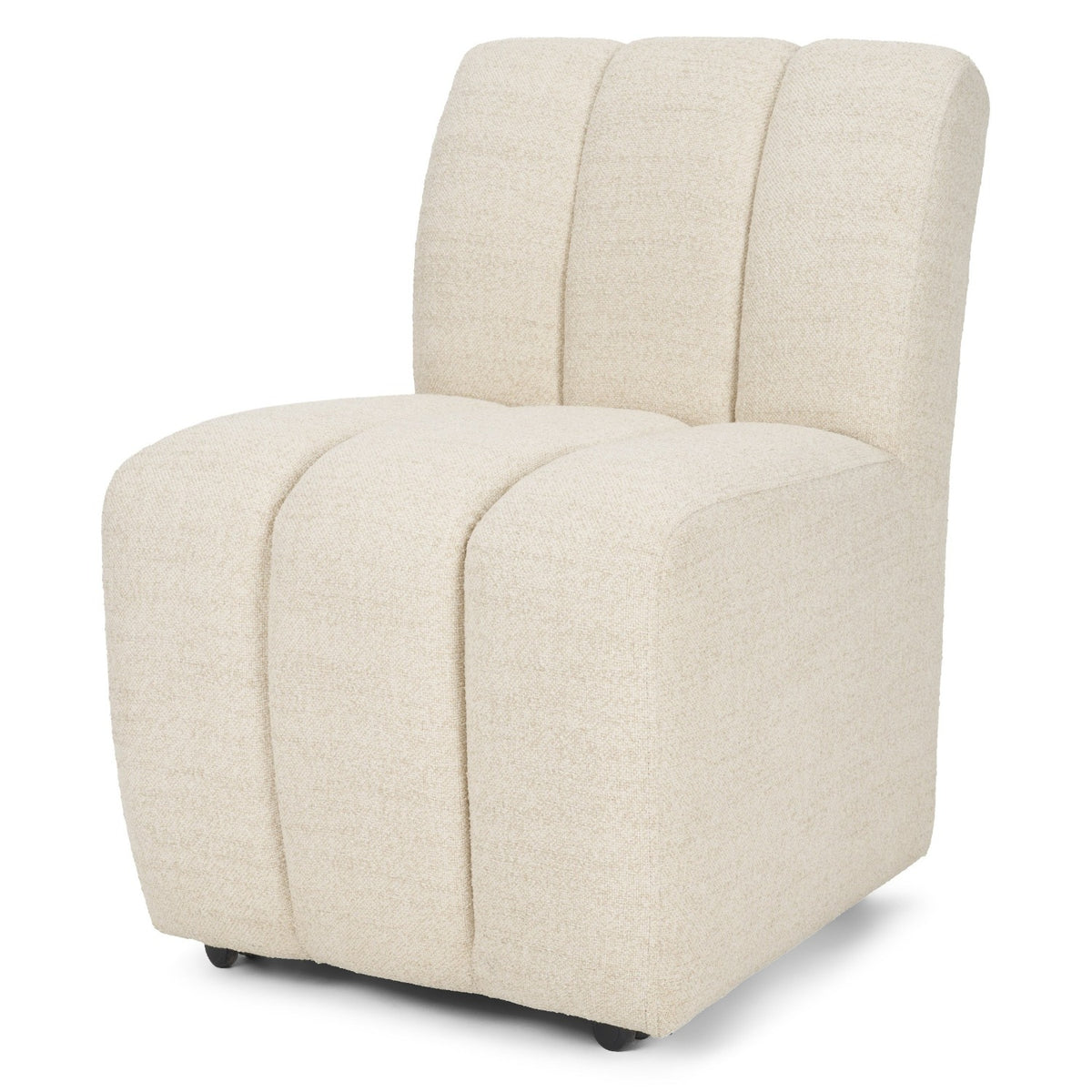 Mercana Wilkins Barrel Back Dining Arm Chair | Beige Fabric w/ Wood